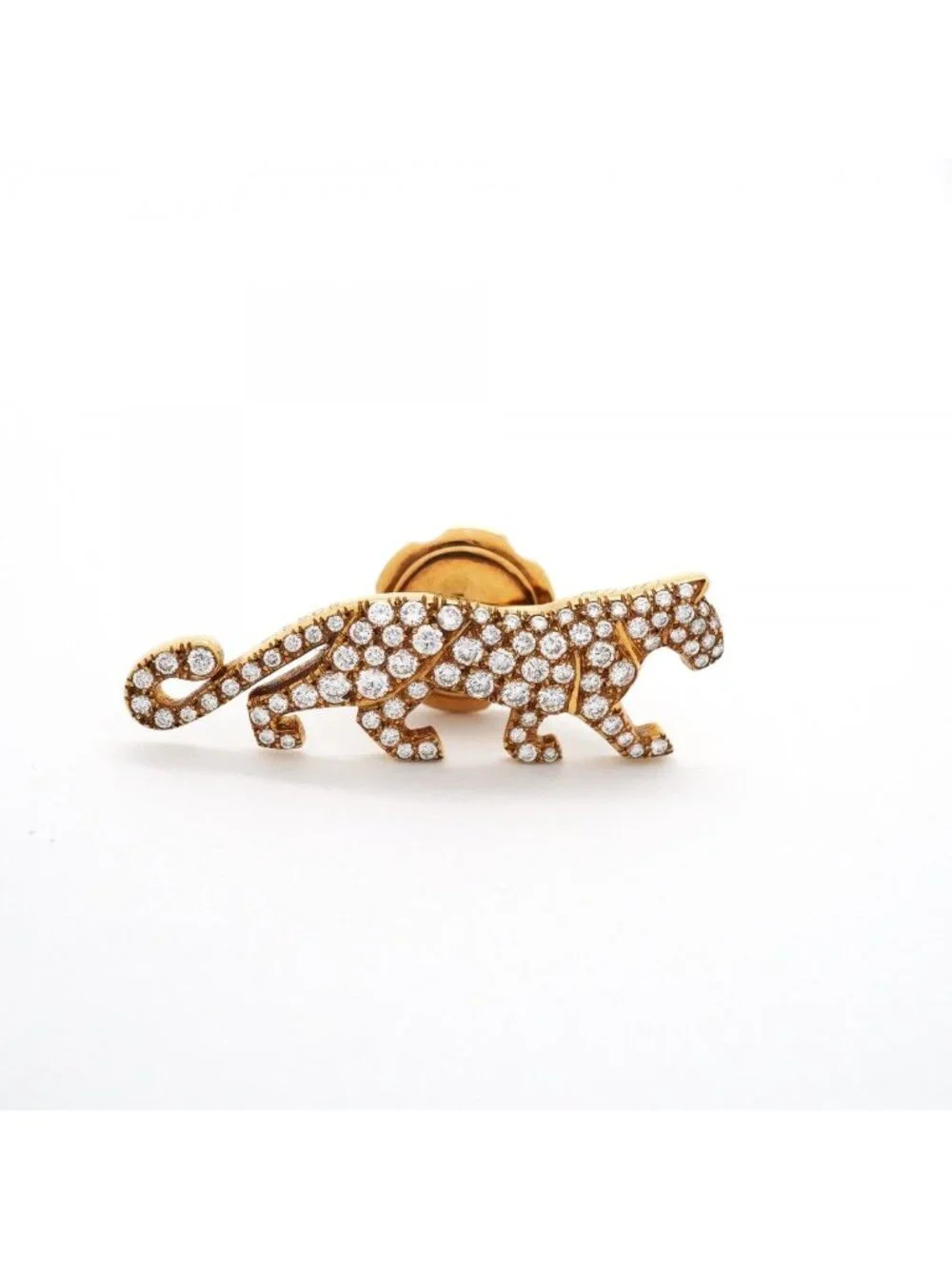 Cartier Pin Brooch Mahango Panthere 18K Yellow Gold Diamond